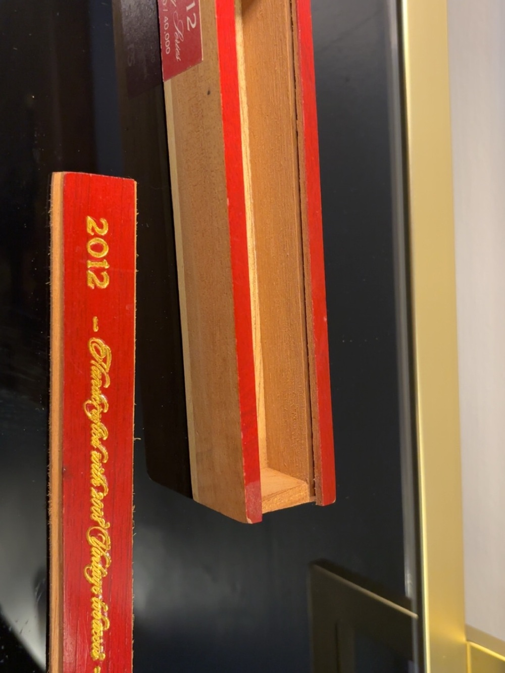 Red Wooden Cigar Box